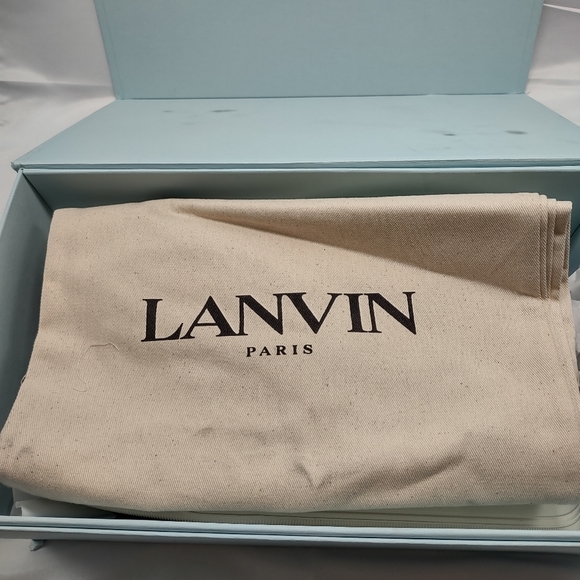 Lanvin Men's Sneakers, DBB1 Suede & Black Patent Leather - Picture 10 of 16